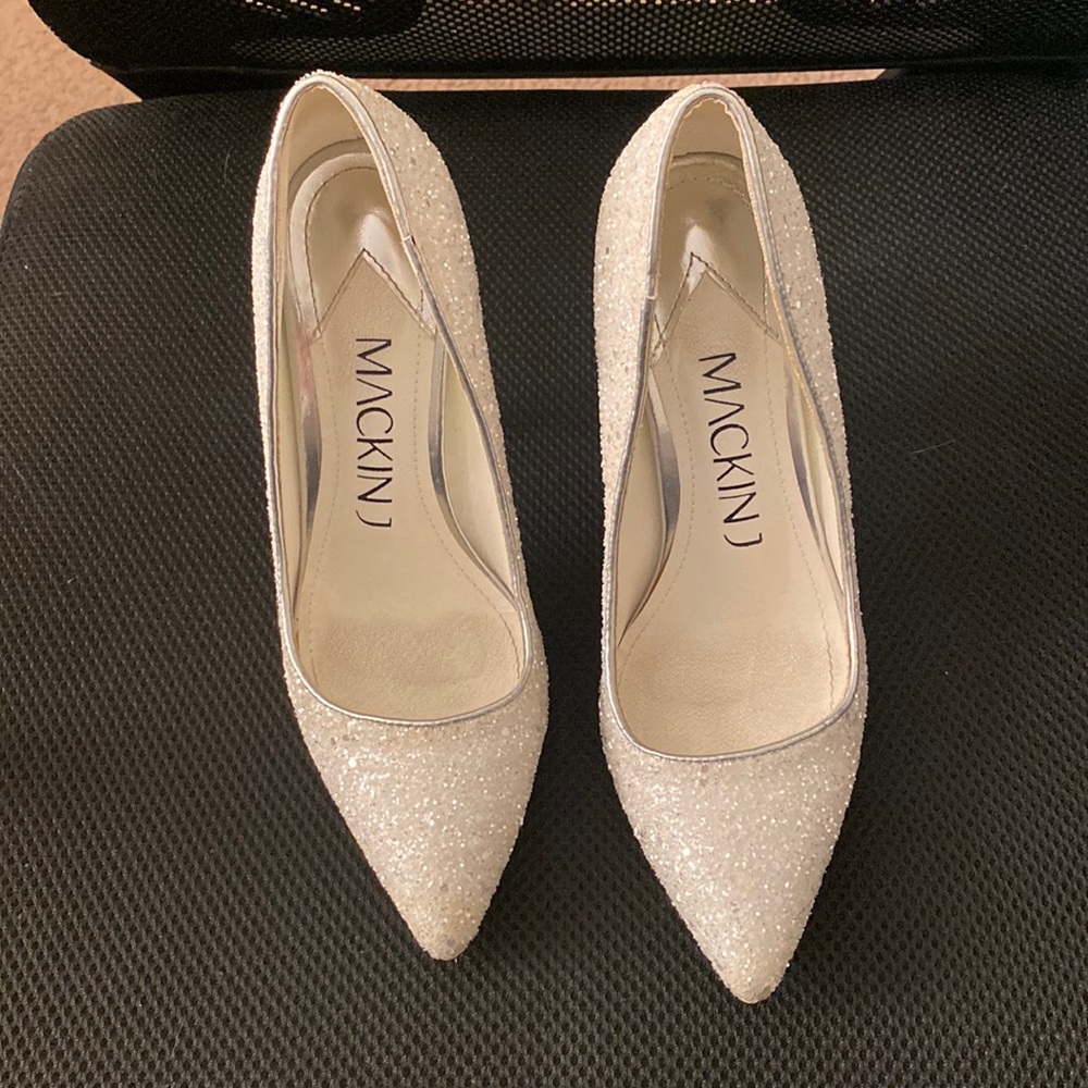 White Sparkle Heels